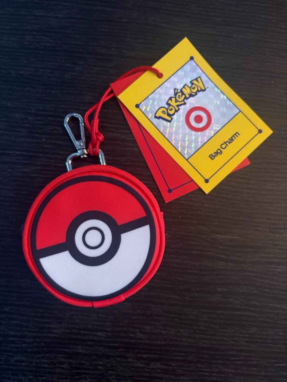 Target x Pokémon Poké Ball Round Bag Charm Keychain - Red & White, NWT